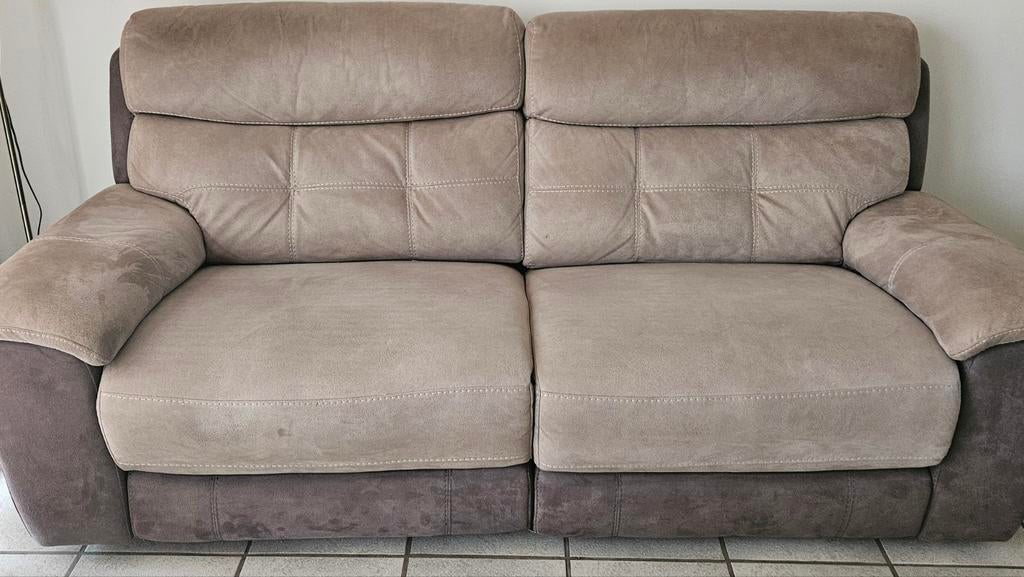 Mooi relaxe bankstel te koop met 1  USB ieder zijde   L-210,, Ophalen, Gebruikt