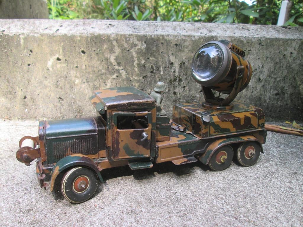 Tippco Elastolin Duits camouflage blikken speelgoed truck, Ophalen of Verzenden, Landmacht, Nederland