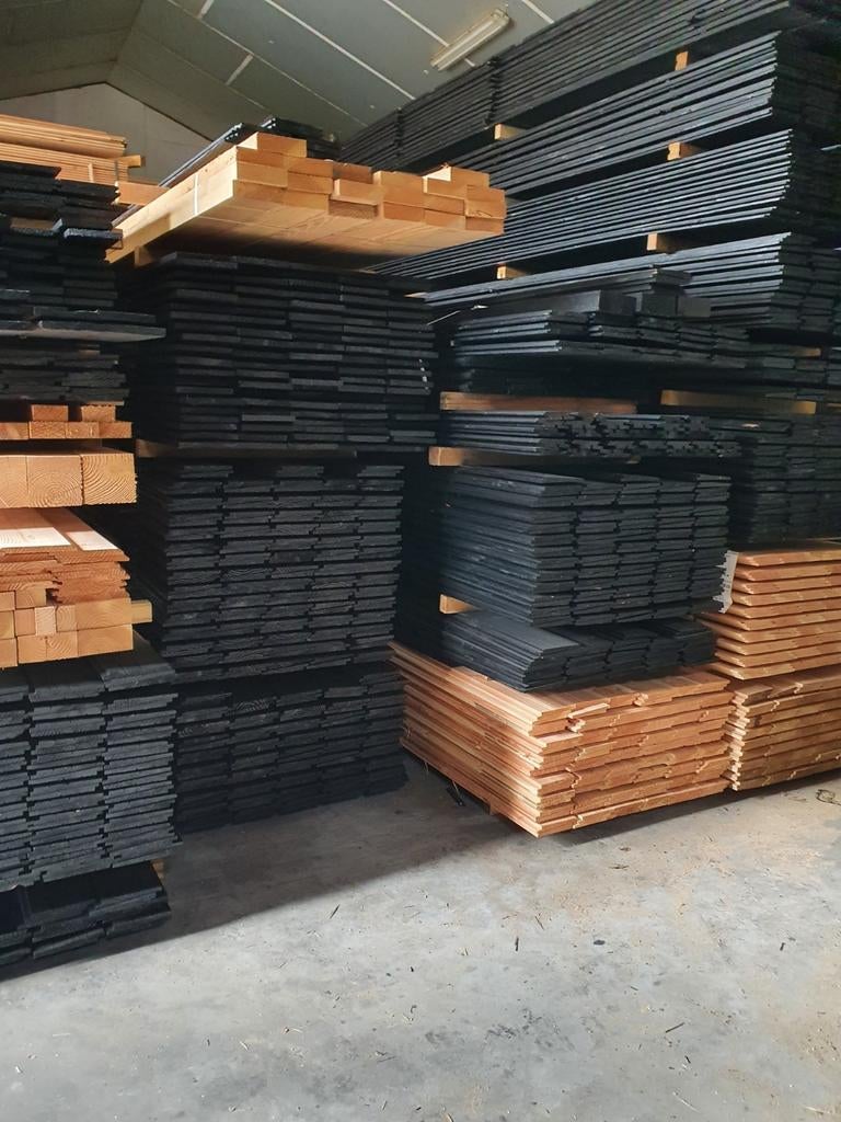 Te koop potdekselplanken zweeds rabat gitzwart gespoten, Ophalen of Verzenden, Nieuw