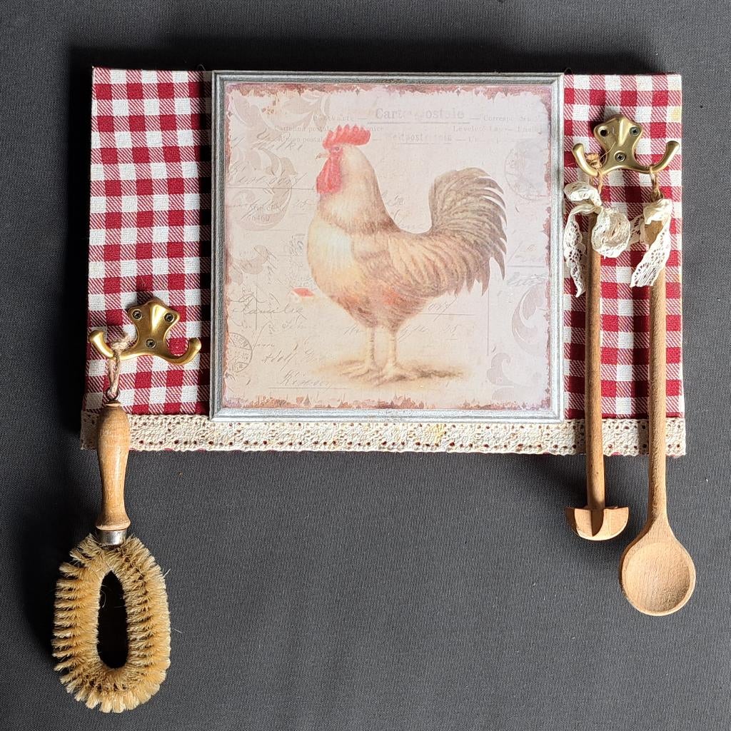 Landelijke wanddecoratie haan pollepel stamper rager Etage3, ., Ophalen of Verzenden, Zo goed als nieuw, .