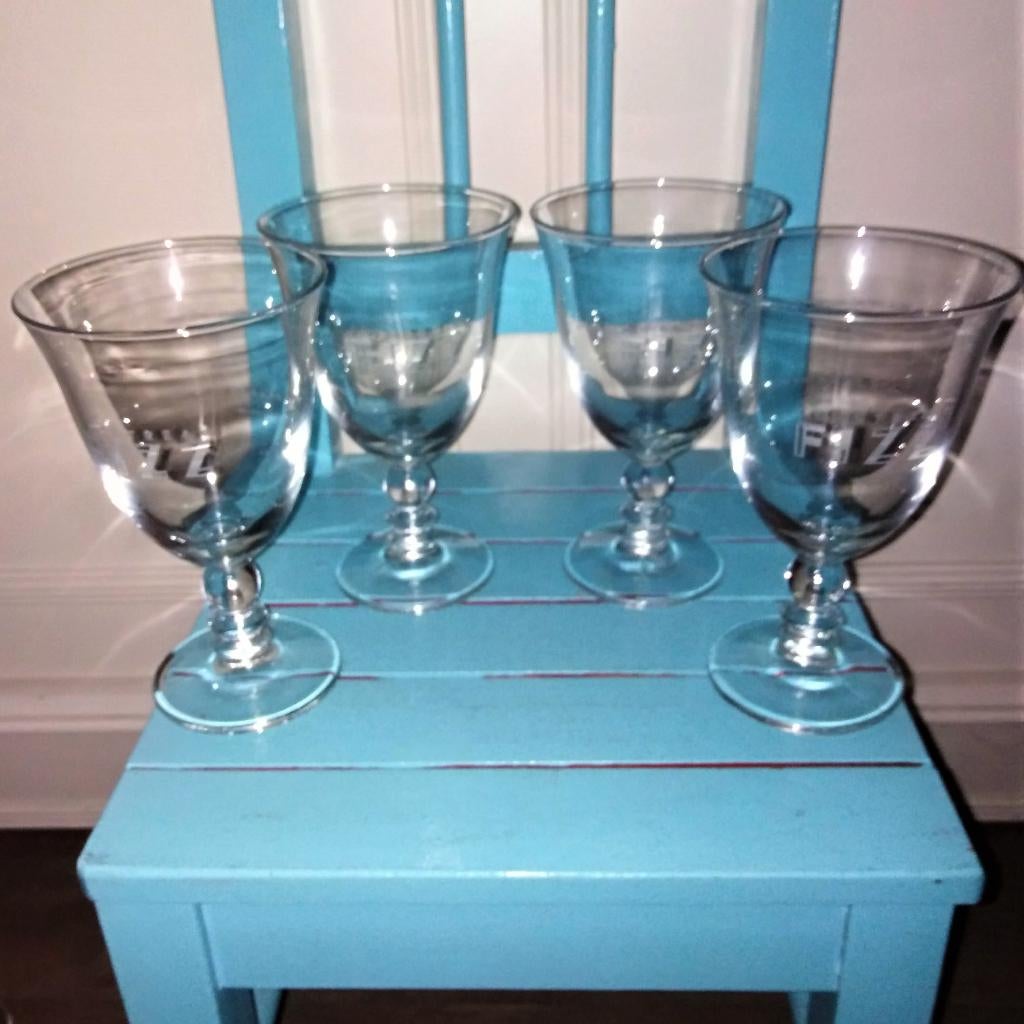 Fizz mix glazen Cointreau set van 4, Ophalen, Glas of Glazen, Overige stijlen, Glas