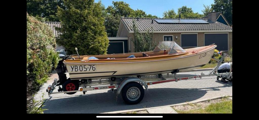 Supermooie sloep/boot, Watersport en Boten, Sloepen, Zo goed als nieuw, 10 tot 30 pk, 3 tot 6 meter, Binnenboordmotor, Benzine