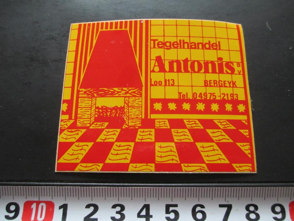 sticker bergeijk tegelhandel antonis bv loo 113, Ophalen, Zo goed als nieuw