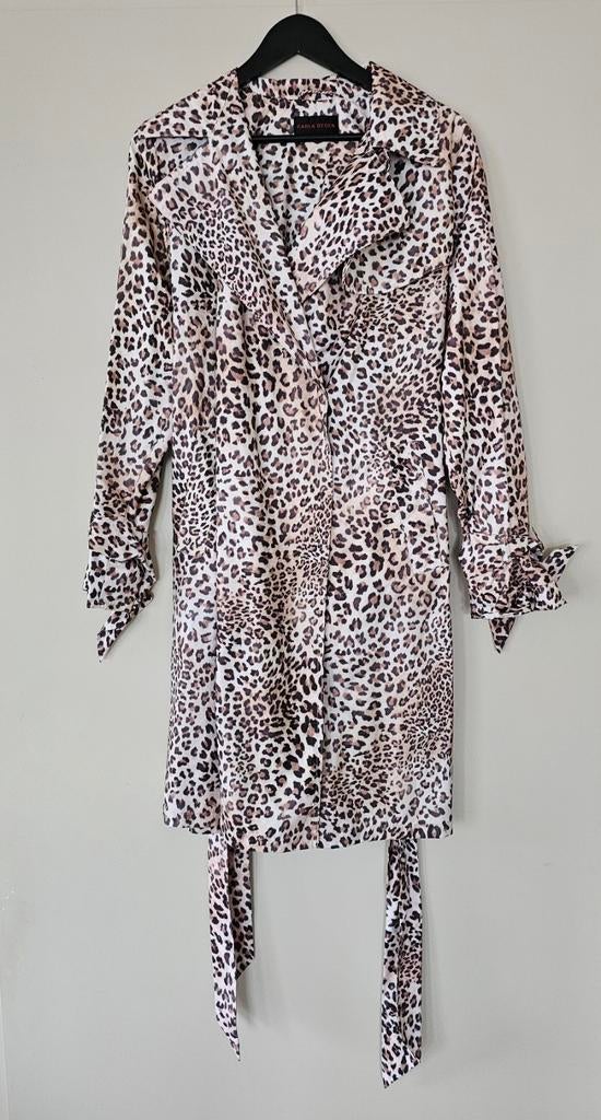Carla Degen regenjas , maat 42, panterprint., Kleding | Dames, Blouses en Tunieken, Zo goed als nieuw, Maat 42/44 (L), Bruin, Ophalen of Verzenden