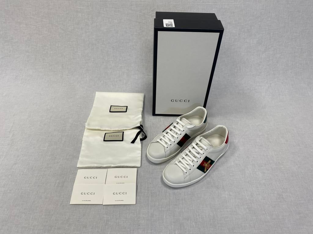 Gucci Ace With Bee White Size 7, Kleding | Heren, Schoenen, Verzenden, ., Wit, Nieuw