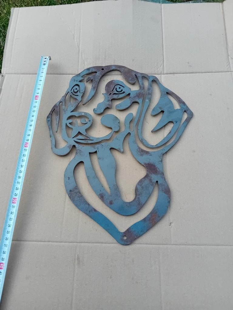 Teckel hooft cortenstaal., Ophalen of Verzenden, Nieuw, Metaal