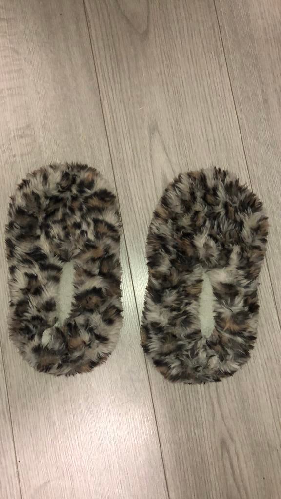 Sloffen luipaard, Ophalen of Verzenden, Gedragen, Overige kleuren, Pantoffels of Sloffen