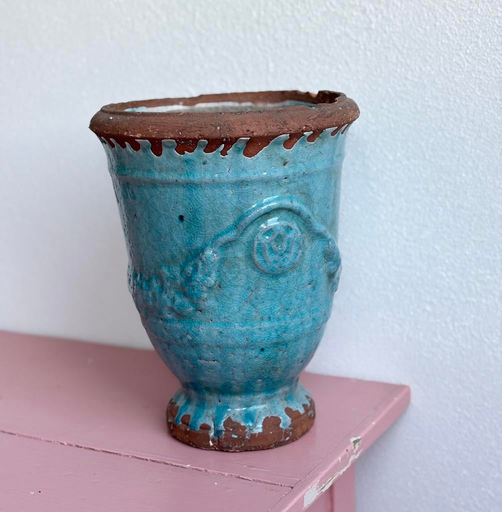 Traditionele Anduze Pot, Rond, Ophalen of Verzenden, Zo goed als nieuw, Tuin