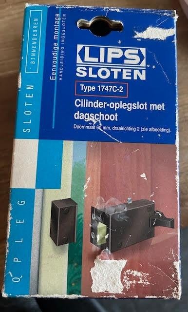 slot Lips Cilinder oplegslot met dagschoot Type 1747C-2, Ophalen of Verzenden, Nieuw