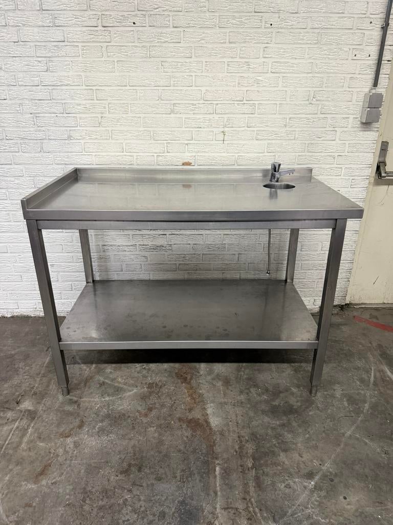 rvs werktafel 130x70x90 cm, Ophalen, Gebruikt, 120 tot 170 cm