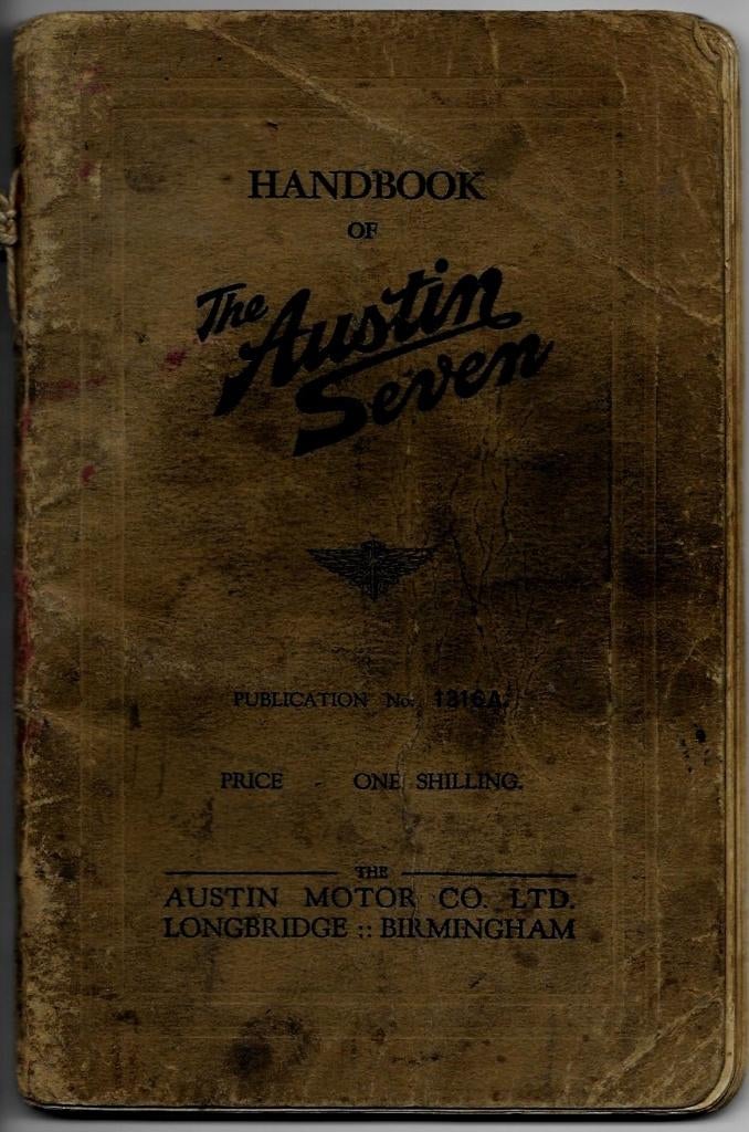Austin Seven manual handboek 1935, Ophalen of Verzenden