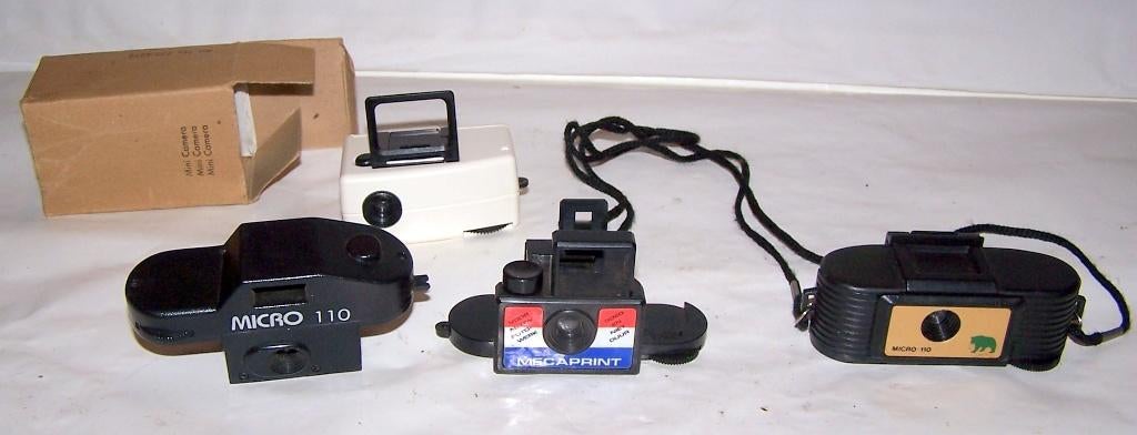 Collectie van 4 mini (spy) camera's. Zeldzaam/izgs., Ophalen of Verzenden, Zo goed als nieuw, Compact, Overige Merken