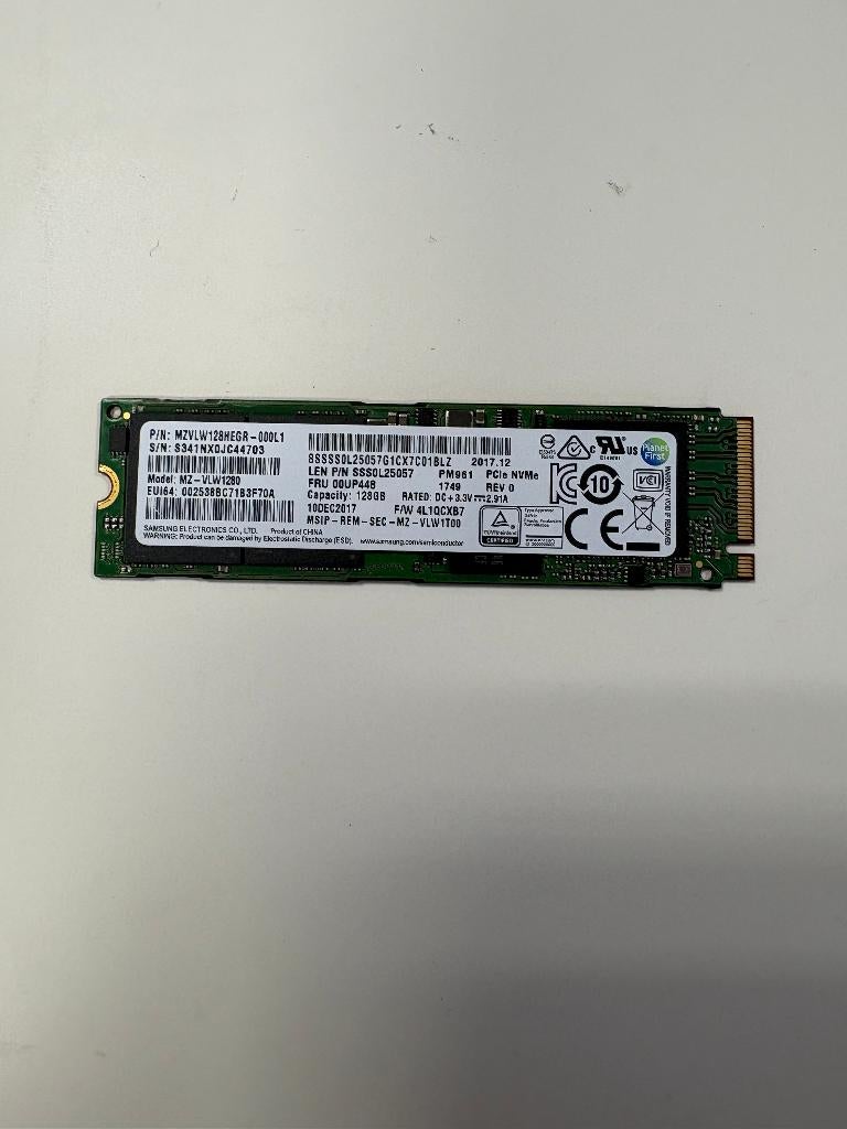 M.2 SSD Samsung MZ-VLW1280 128GB NVMe, Samsung, Gebruikt, -, HDD