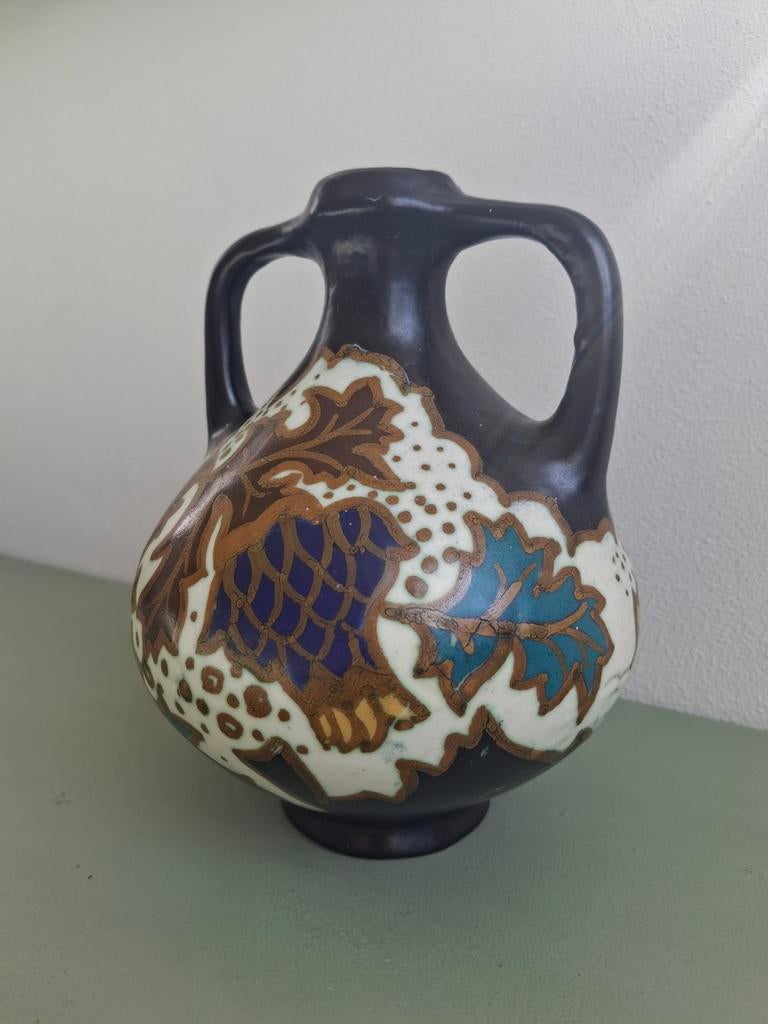 Plateel Gouda, vaas en hangpot, Ophalen