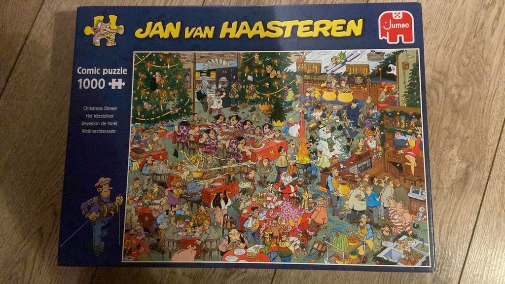 Jan van Haasteren puzzel het kerstdiner, Ophalen of Verzenden, 500 t/m 1500 stukjes, Zo goed als nieuw