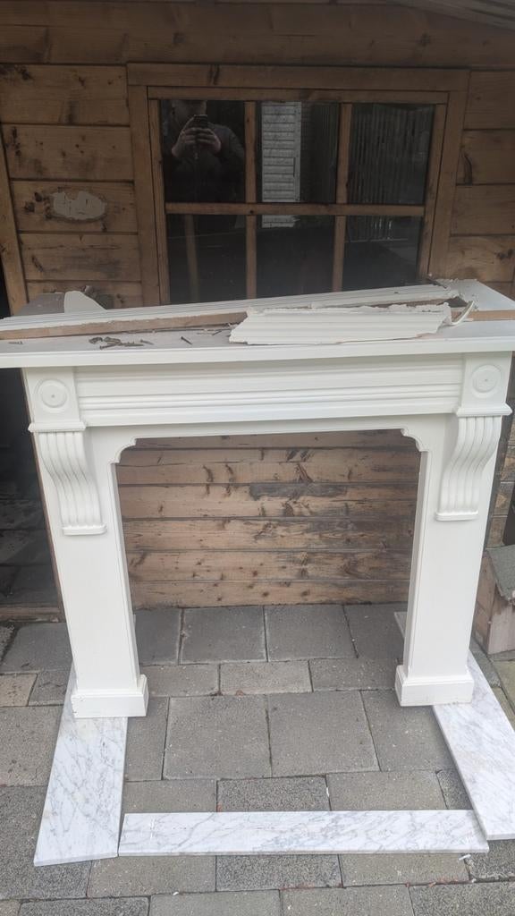 Faux Openhaard (hout/mdf) ophalen, Ophalen of Verzenden, Vrijstaande haard, Houthaard