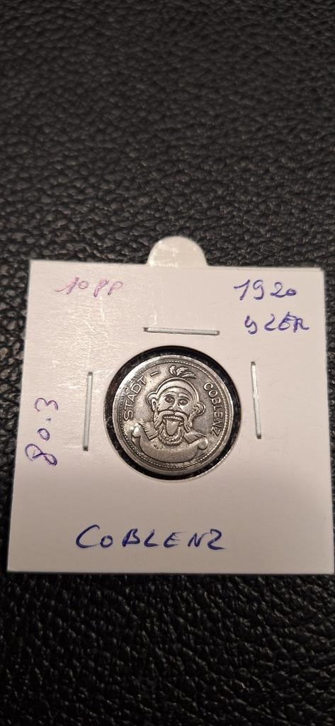 Duits notgeld 10 pfennig 1920 Coblenz ijzer, Ophalen of Verzenden, Duitsland