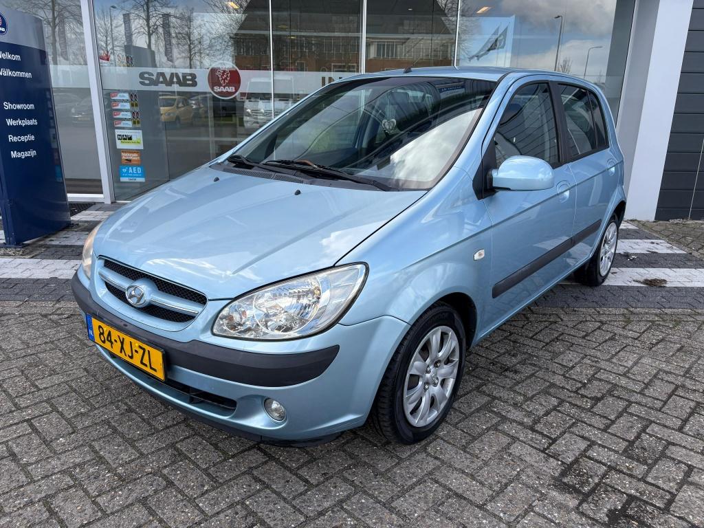 Hyundai Getz 1.4i Active Cool (bj 2007), Voorwielaandrijving, Zwart, 4 cilinders, Blauw