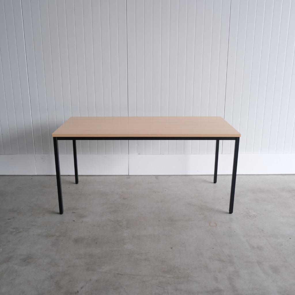 Restpartij, Kantinetafel, 160x80cm, Beuken blad, Zwart, 50 tot 100 cm, -, -, 150 tot 200 cm