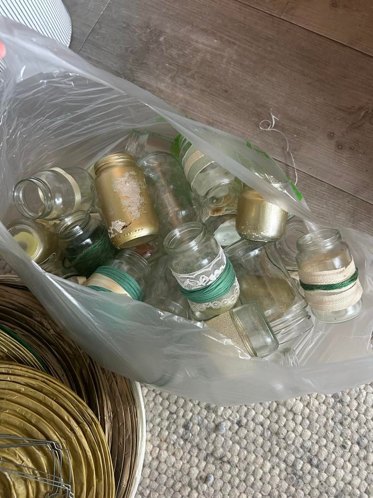 Glazen potjes voor waxinelichtjes, Ophalen of Verzenden, Gebruikt