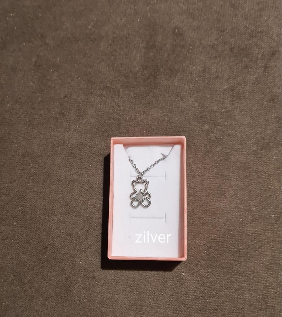 Stijlvolle ketting met hanger - Zilver of Goud, Sieraden, Tassen en Uiterlijk, Kettingen, Overige kleuren, Nieuw, Ophalen of Verzenden