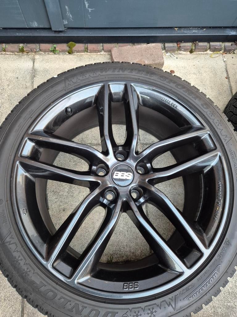 BBS SX 19 inch winterset Audi A6 steek 5x112 255 40 19, Gebruikt, 255 mm, Banden en Velgen, Winterbanden