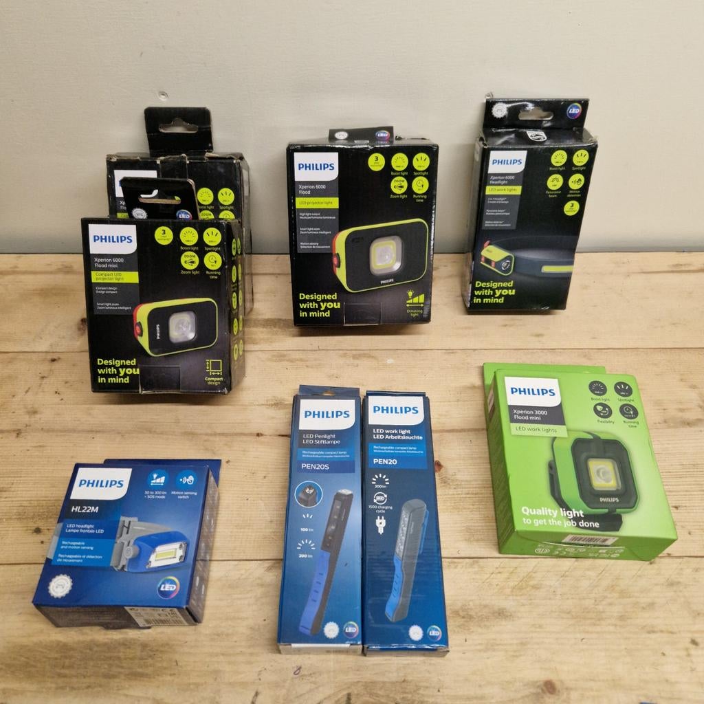 ⚡️ Nieuwe Philips zaklampen / inspectielampen / werklampen, Ophalen of Verzenden, Nieuw, Accu