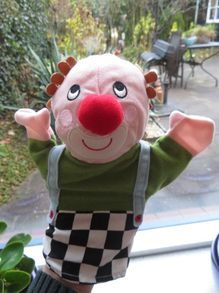2 x Handpop clown clowntje pipo Cirkus circus IKEA, Ophalen of Verzenden, Zo goed als nieuw, Overige typen