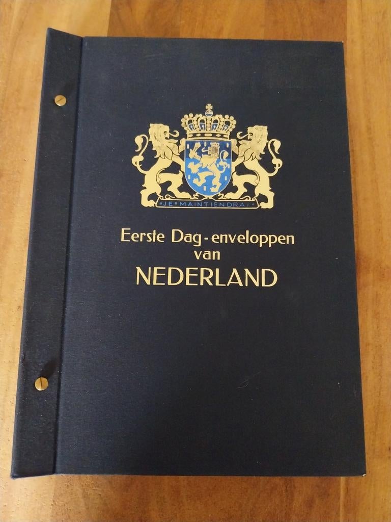 Davo album met gelopen Nederlandse FDC's tussen E 32 en E165, Postzegels en Munten, Postzegels | Volle albums en Verzamelingen