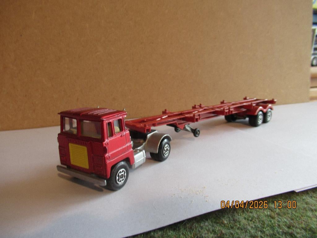 Matchbox Scammel container trailer, Ophalen of Verzenden, Zo goed als nieuw, Bus of Vrachtwagen