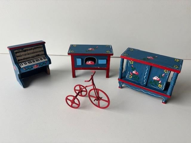 poppenhuis meubels vintage, Ophalen of Verzenden, Gebruikt, Poppenhuis