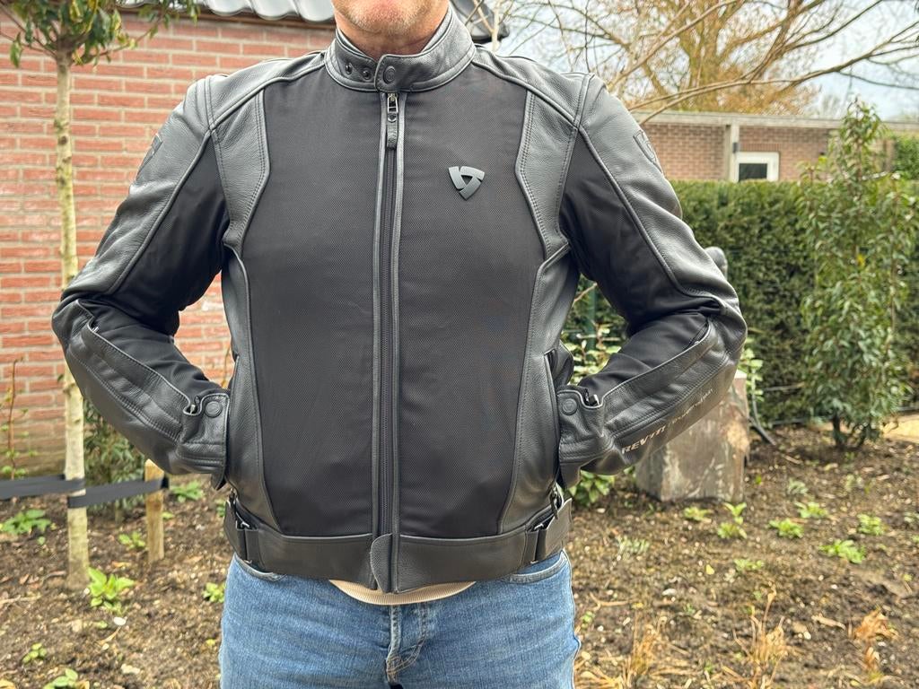 REV'IT! Zomer Motorjas en broek  m48 (doorwaai), Motoren, Kleding | Motorkleding, Ophalen of Verzenden, Tweedehands, Heren, Jas | leer