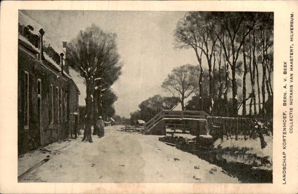 Landschap kortenhoef, Verzamelen, Ansichtkaarten | Nederland, Ophalen of Verzenden, Voor 1920, Gelopen, Noord-Holland