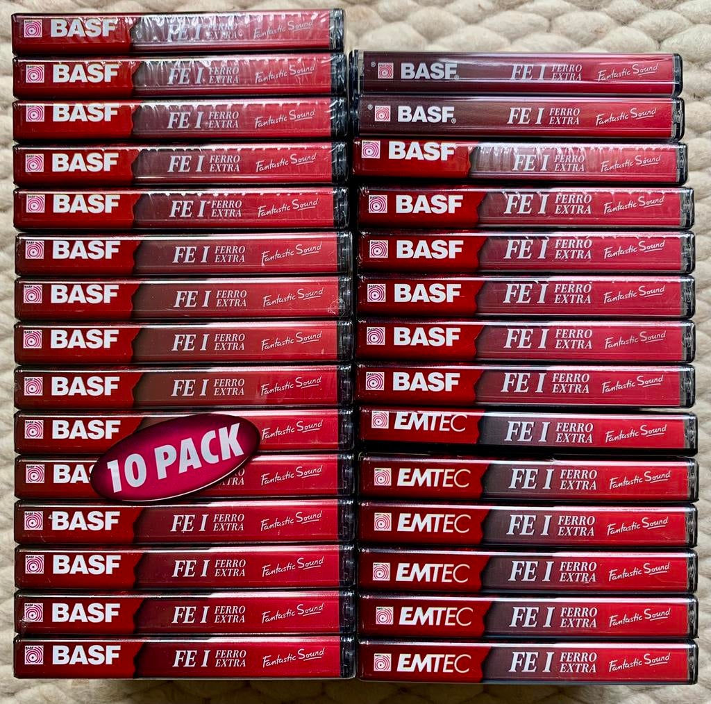 NOS ‘NIEUW’ BASF Ferro Extra FEI 60 90 cassettebandjes FE I, Ophalen of Verzenden, Nvt, 26 bandjes of meer, Nieuw in verpakking