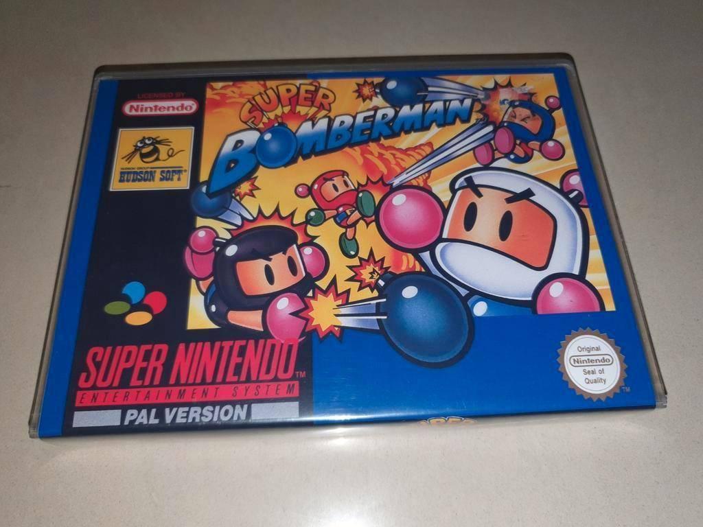 Super Bomberman SNES Game Case, Spelcomputers en Games, Games | Nintendo Super NES, Avontuur en Actie, Verzenden, 1 speler, Zo goed als nieuw