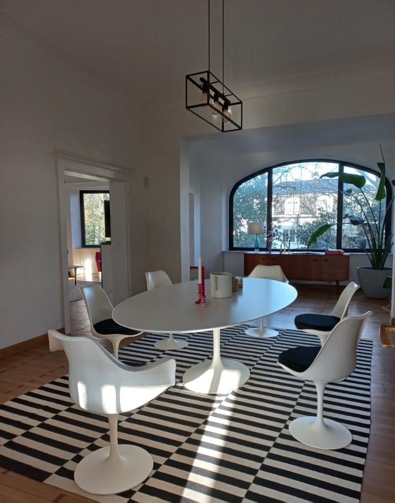 tulipe tafels eero saarinen 100 % italy stoelen tulipe, Overige materialen, Mid century modern furniture, 75 cm of meer, Ophalen of Verzenden