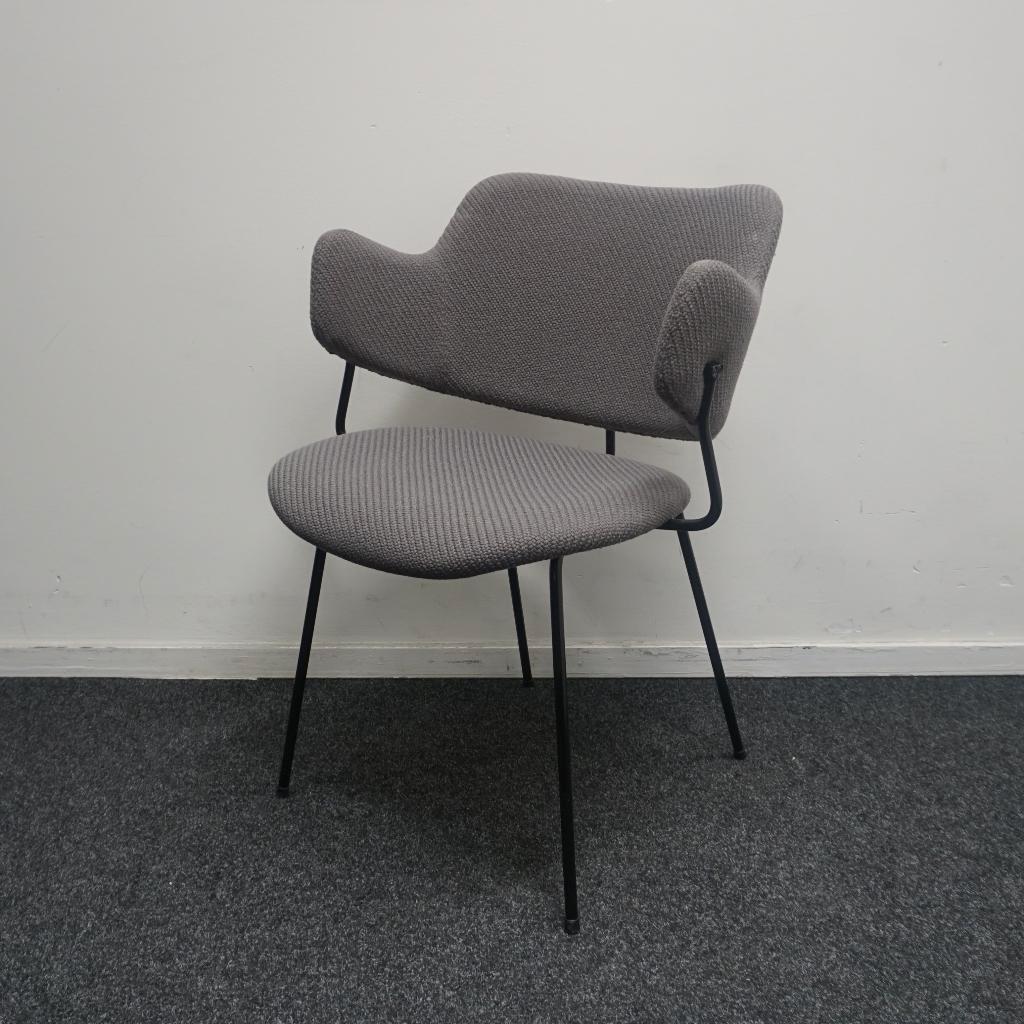 Lensvelt Gispen 205 Stoelen | Design Stoelen | Grijze Stof, Gebruikt, -, Ophalen of Verzenden, Stof