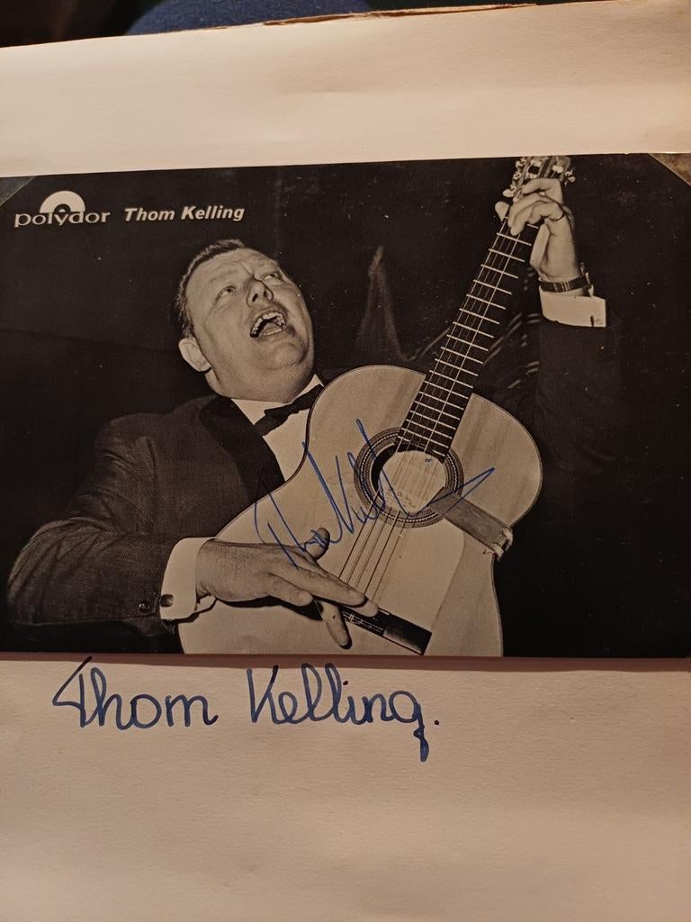 Gesigneerde foto Thom Kelling (Polydor), Ophalen of Verzenden, Gebruikt, Foto of Kaart, Gesigneerd