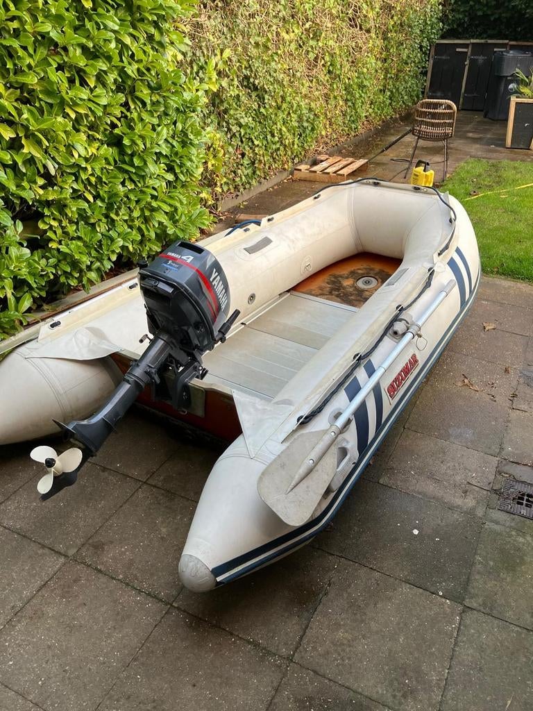 Suzumar rubberboot 290cm met 4PK Yamaha buitenboordmotor, Overige merken, Aluminium, Gebruikt, Ophalen of Verzenden