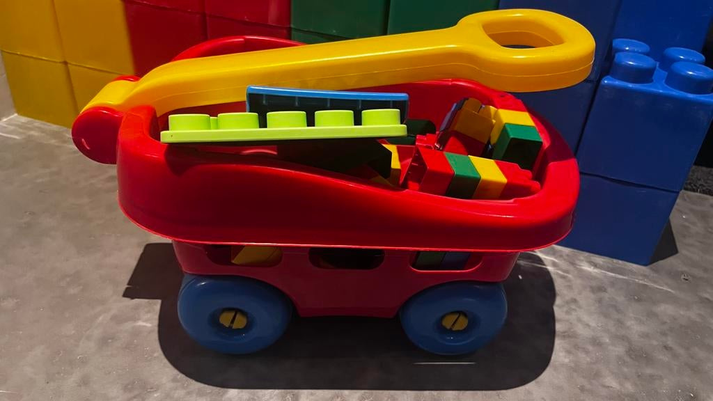 Blokken kar, Kinderen en Baby's, Speelgoed | Bouwstenen, Ophalen, Gebruikt