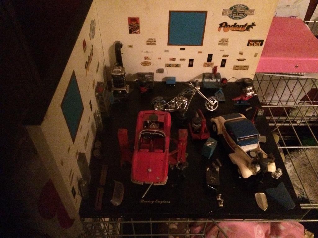 diorama garage, Ophalen of Verzenden, Gebruikt, 1:35 tot 1:50, Diorama