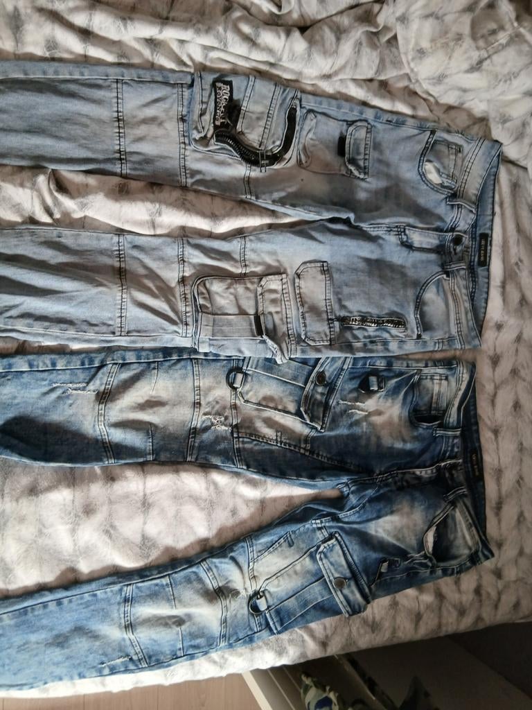 Leeyo Jeans Maat S - Stoere Herenjeans, Blauw, Ophalen of Verzenden, W27 (confectie 34) of kleiner, Leeyo