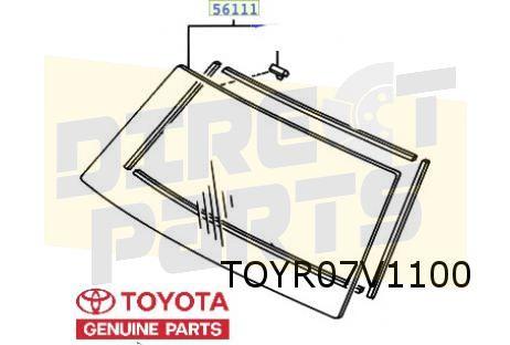 Toyota Landcruiser 100 (3/98-2/08) voorruit (groen / band) O