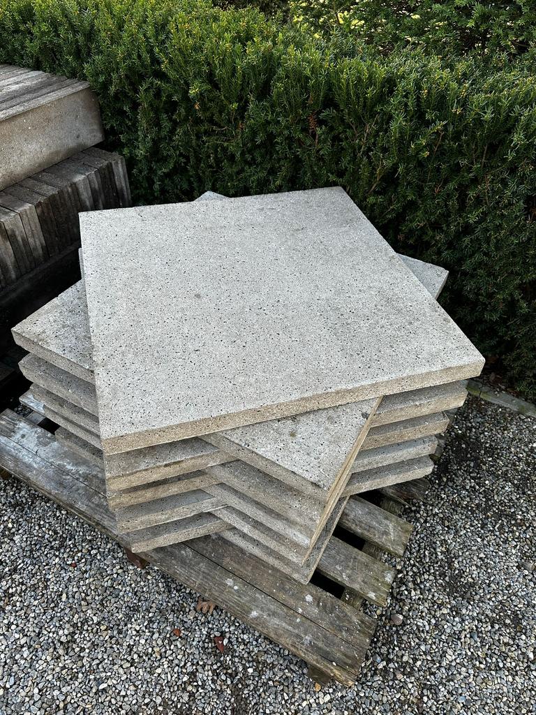 Prachtige partij Schellevis betontegels 80x80, Overige materialen, Gebruikt, Overige typen, Ophalen of Verzenden