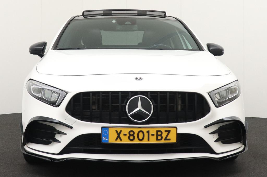 Mercedes-Benz A-Klasse 2.0 220 A35-Pack AMG 4MATIC Pan-dak C, Auto's, Automaat, 15 km/l, Wit, Vierwielaandrijving