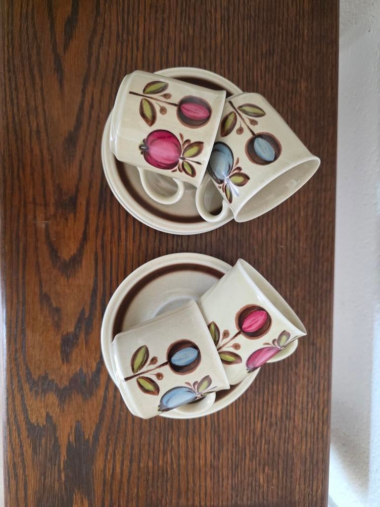 Winterling Röslau Bavaria mokkakop en schotel, 4 stuks, Ophalen of Verzenden