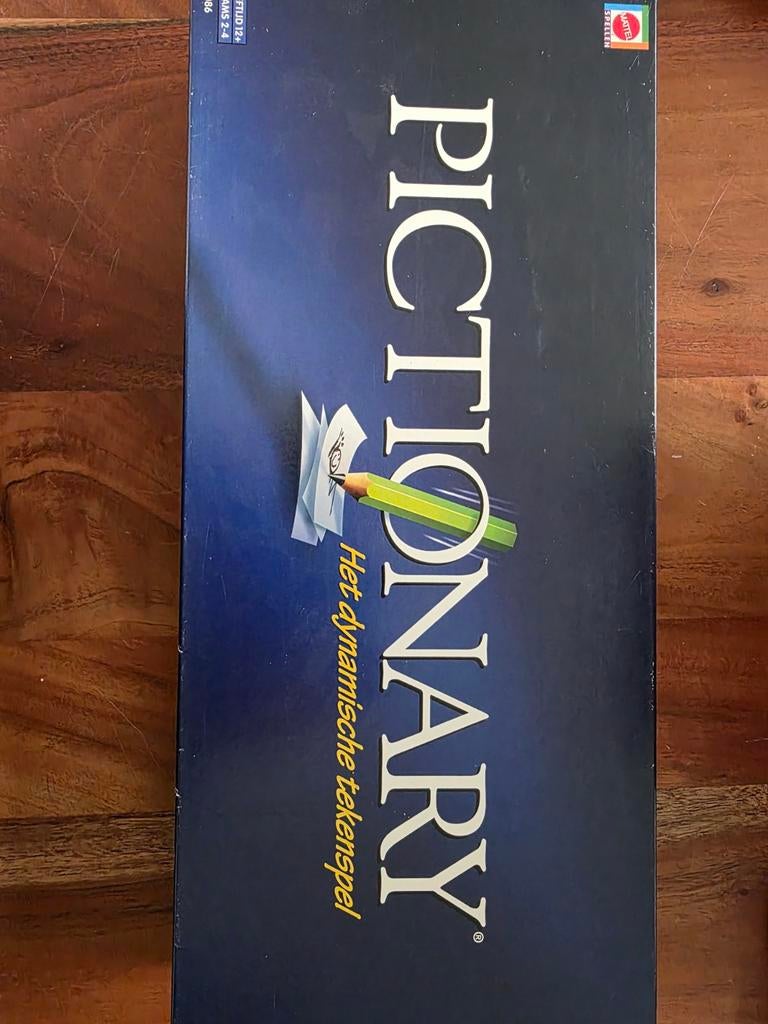 Pictionary, Jenga, Date Night, Praat/Daad - Familiespel, Vijf spelers of meer, Ophalen of Verzenden, Zo goed als nieuw