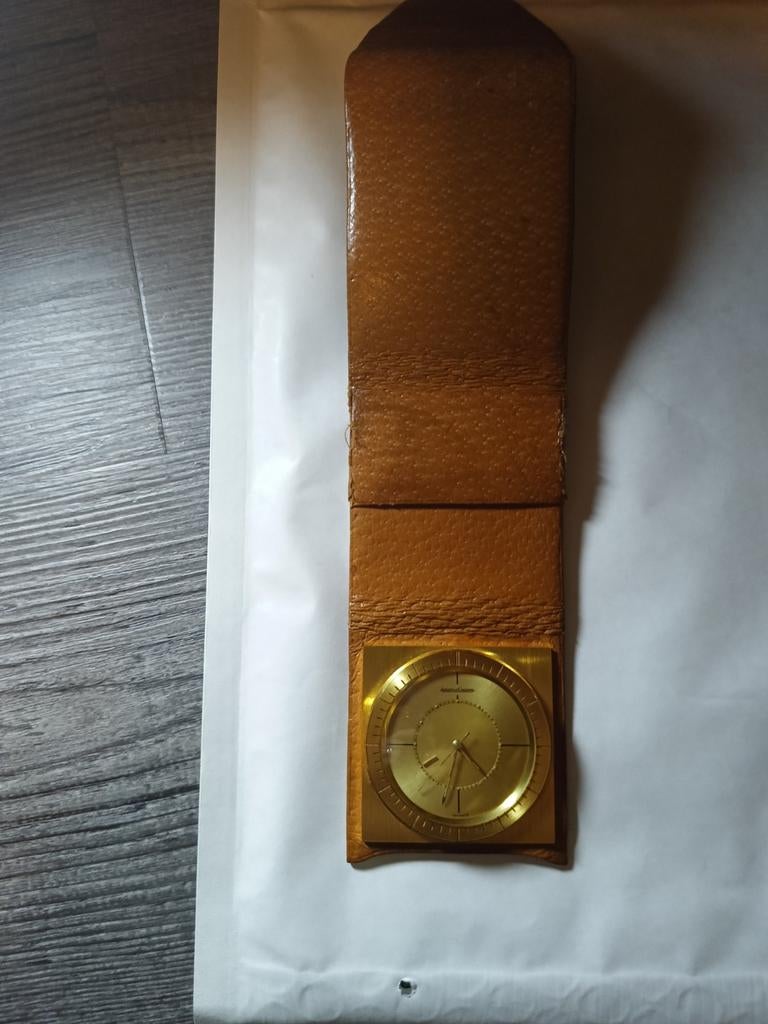 Vintage Jaeger-LeCoultre Reiswekker in Leren Etui, Ophalen of Verzenden