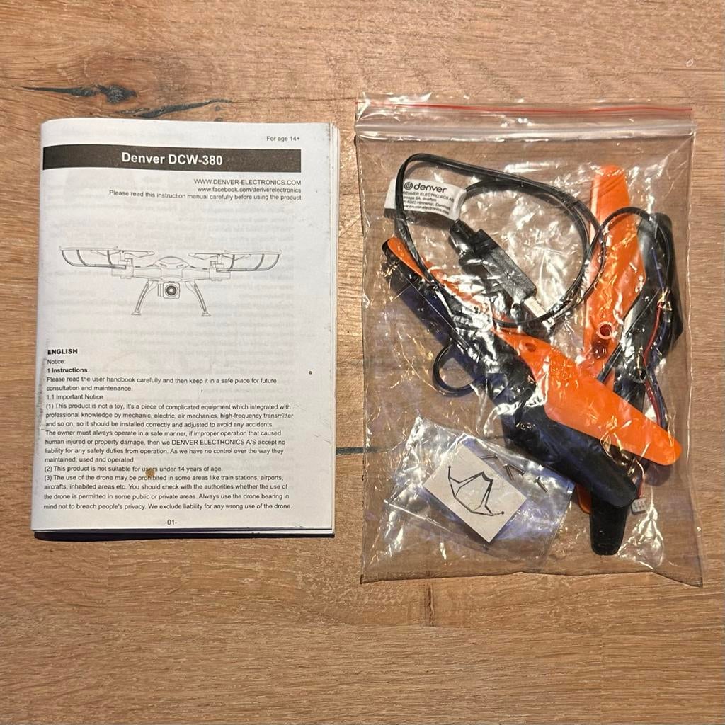 Denver DCW-380 drone met afstandsbediening, Audio, Tv en Foto, Drones, Zo goed als nieuw, Speelgoeddrone, Basiskwaliteit, Overige merken