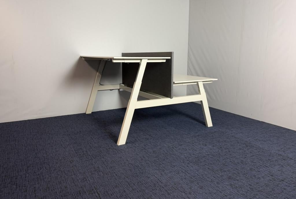 2 x Bench zit/sta bureau Drentea PiqNiq - 180 x 170 cm., Ophalen, In hoogte verstelbaar, Gebruikt